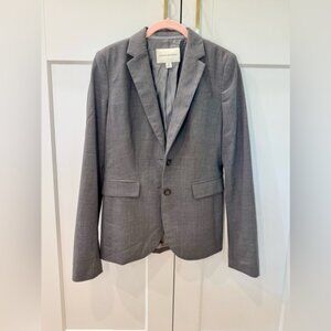 Banana Republic Women’s Lined Tailored Gray Blazer Jacket Stretch wool sz 4 Tall